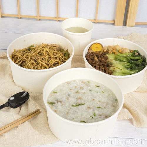 White Paper Soup Bowl Take Away Salad Bowl